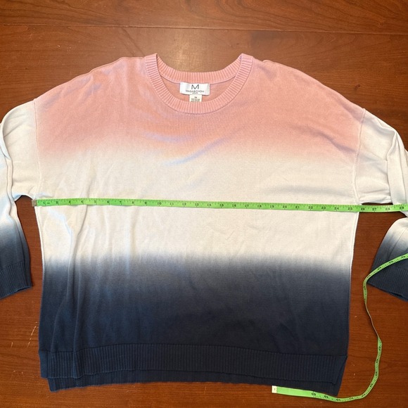 Magaschoni‎ Crew Neck Pink Ombre Knit Sweater XXL 2X Long Sleeve Pullover - Picture 6 of 7